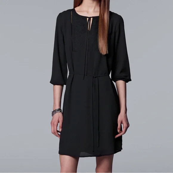black lace dress look Plunging V-Neck Long Lace Prom Dress Black/Nude / 2